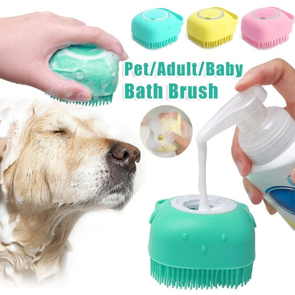 Silicone Pet Bath Brush: Gentle, Effective Grooming for Your Furry Friend