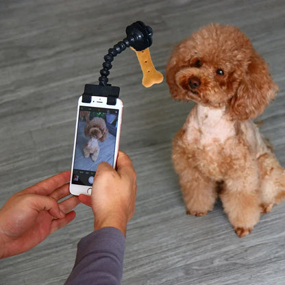 Snap the Paw-fect Shot: Selfie Stick with Treat Holder!