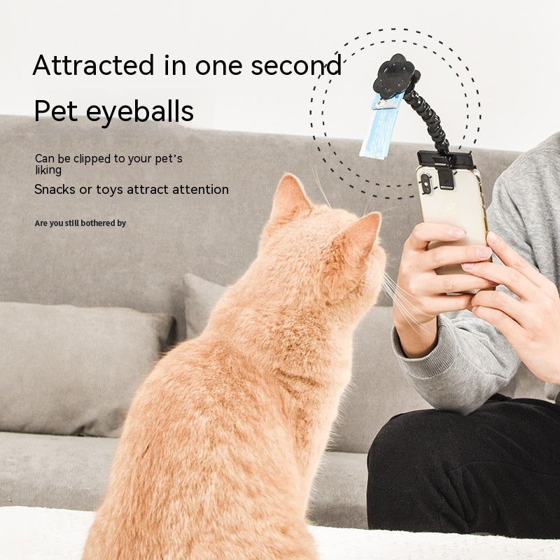 Snap the Paw-fect Shot: Selfie Stick with Treat Holder!